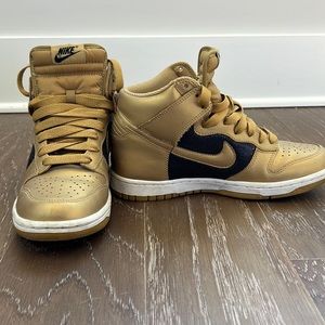 Nike Gold High Top Sneakers 